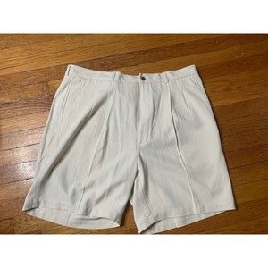 NWT Haggar 100% Silk Beige Flexible Lightweight  Shorts